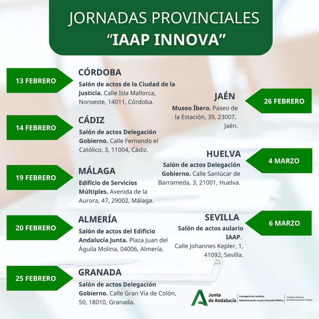 Fechas Jornadas Provinciales