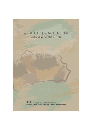 ESTATUTO DE AUTONOMÍA PARA ANDALUCÍA